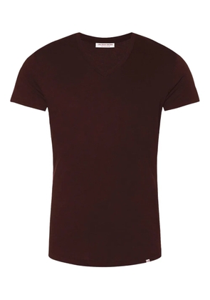 Orlebar Brown v-neck cotton t-shirt - Red