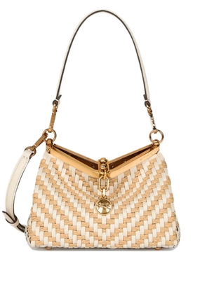 ETRO small Vela woven shoulder bag - Neutrals
