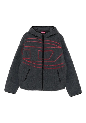 Diesel hooded logo-detail jacket - Grey