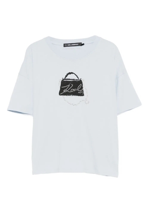 Karl Lagerfeld graphic-print short-sleeve T-shirt - Blue