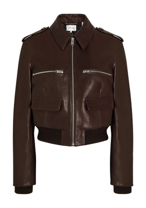 FRAME zip-pocket leather jacket - Brown