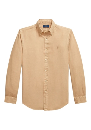 Polo Ralph Lauren logo-detail cotton shirt - Neutrals