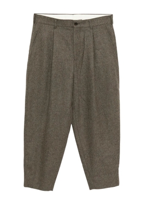 Comme Des Garçons pleated tapered trousers - Green
