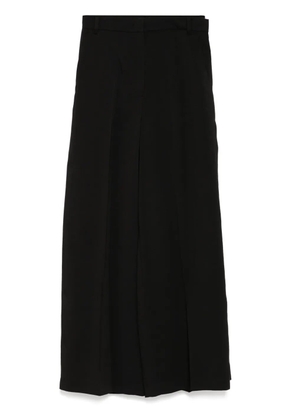 pushBUTTON side folded wide pants - Black