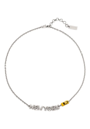 Marc Jacobs new-york-lettering necklace - Silver