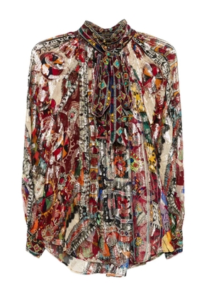 Camilla Patchwork Alchemy blouse - Red