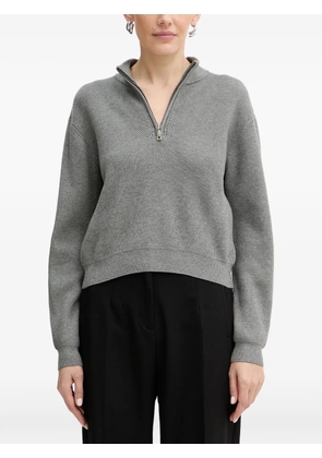 GUESS USA Harley zip ribbed sweater - Grey