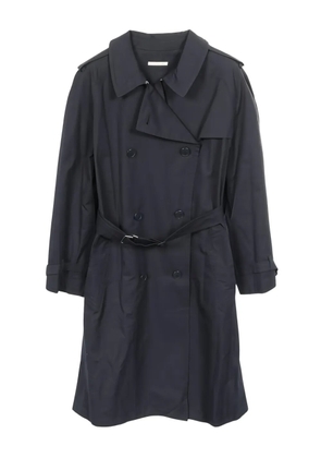 Hermès Pre-Owned cotton belted trench coat - Blue