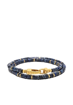 Nialaya Jewelry wrap lapis lazuli heishi bracelet - Blue