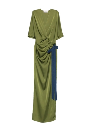 V:PM ATELIER draped tie-detail dress - Green