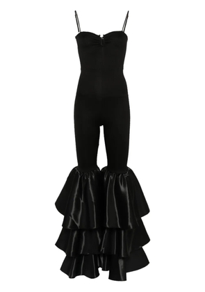 NISSA sleeveless ruffled jumpsuit - Black