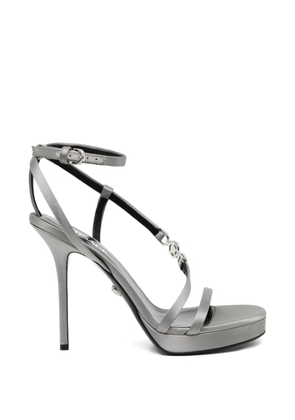 Versace chain embellished sandals - Grey