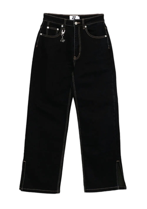 izzue logo-chain jeans - Blue