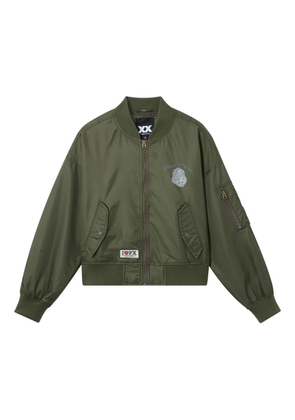 FINGERCROXX embroidered-patch bomber jacket - Green