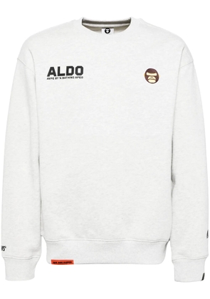 AAPE BY *A BATHING APE® logo-embroidered sweatshirt - Grey