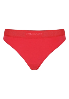 TOM FORD logo-embellished thong - Red