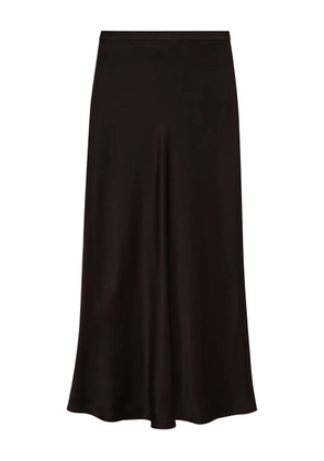 ANINE BING Bar silk midi skirt - Brown