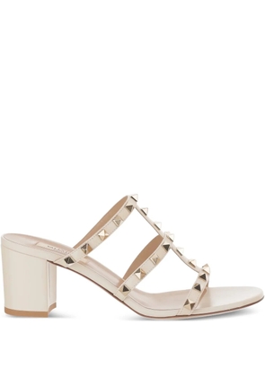 Valentino Garavani studded heeled sandals - Neutrals
