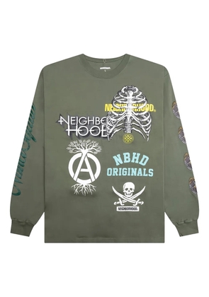 Neighborhood graphic-print long-sleeve T-shirt - Green