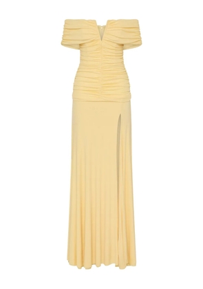 Rebecca Vallance Zaley off-shoulder slit maxi dress - Yellow