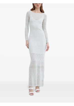 MARCIANO by GUESS long-sleeve crochet maxi dress - Grey
