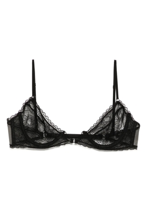 Kiki de Montparnasse Dahlia lace demi bra - Black