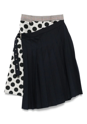 Charles Jeffrey Loverboy polka-dot pleated shorts - Blue