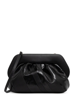 Themoirè ruched clutch bag - Black