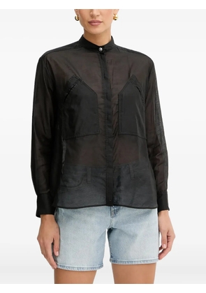 PINKO mock-neck long-sleeves shirt - Black