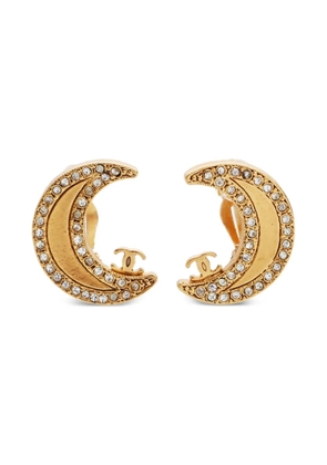 CHANEL Pre-Owned 2001 Moon CC Mark earrings - Gold