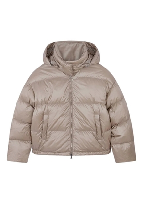Paul & Shark Shiny hooded down jacket - Neutrals