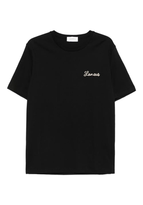 Laneus logo-embroidered t-shirt - Black