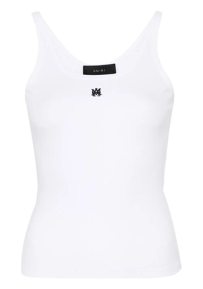 AMIRI MA embroidered ribbed tank top - White