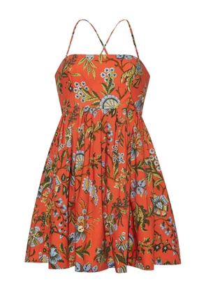 Cara Cara Leo floral mini dress - Orange