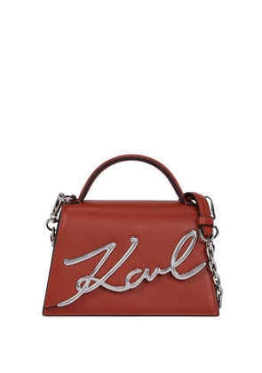 Karl Lagerfeld small Signature cross body bag - Red