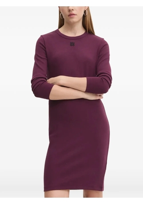 HUGO Nemalia long-sleeve embellished mini dress - Purple