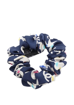 CHANEL Pre-Owned 1986-1988 printed scrunchie - Blue