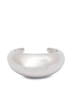 Patrizia Pepe logo-detail cuff bracelet - Silver