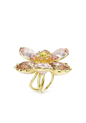 Swarovski Idyllia flower-motif ring - Gold