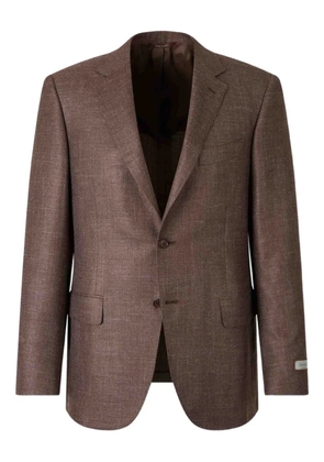 Canali notched-lapel single-breasted blazer - Brown