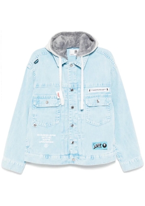 AAPE BY *A BATHING APE® moonface-logo hooded jacket - Blue