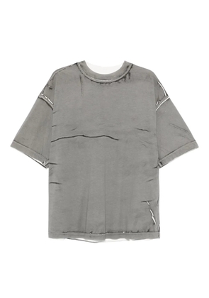 Paura Costa distressed T-shirt - Grey