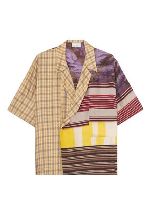 Pierre-Louis Mascia panelled silk shirt - Neutrals