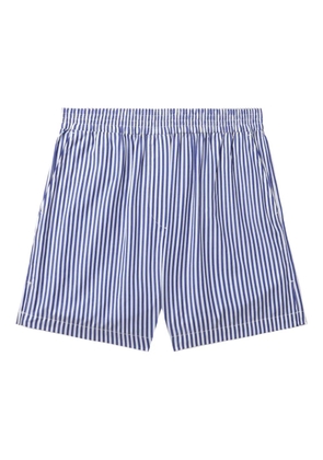 rag & bone Emma striped elastic-waist shorts - Blue