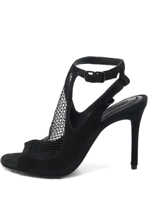 Pre-Owned Alexander Wang mesh-panel ankle-strap heeled sandals - Black
