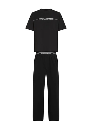 Karl Lagerfeld logo pajama set - Black