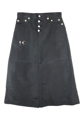 THUG CLUB Scarred midi skirt - Black