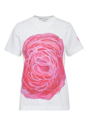 Comme Des Garçons Girl x Mao Yoshino floral-print T-shirt - White