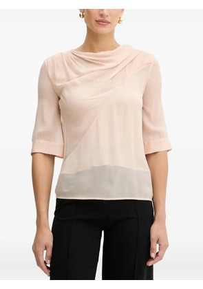 PINKO draped cowl-neck blouse - Neutrals