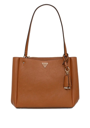 GUESS USA logo-plaque tote bag - Brown